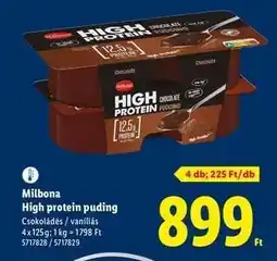 Lidl MILBONA High Protein puding ajánlat