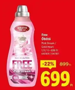 Lidl FREE Öblítő ajánlat