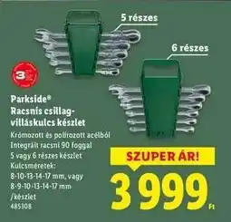Lidl PARKSIDE Racsnis csillag-villáskulcs készlet ajánlat