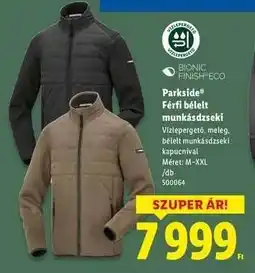 Lidl PARKSIDE Férfi bélelt munkásdzseki ajánlat