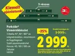 Lidl PARKSIDE Vízmértékkészlet ajánlat