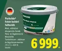 Lidl Parkside Fehér beltéri falfesték ajánlat