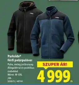 Lidl PARKSIDE Férfi polárpulóver ajánlat