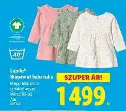 Lidl Lupilu Biopamut baba ruha ajánlat
