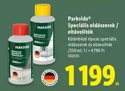Lidl Parkside Speciális oldószerek / eltávolítók ajánlat