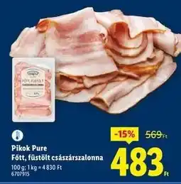 Lidl PIKOK PURE Főtt, füstölt császárszalonna ajánlat