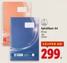 Lidl Spirálfüzet A4 ajánlat
