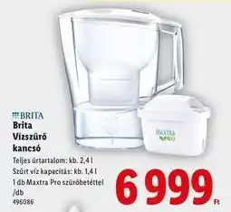 Lidl BRITA Vízszűrő kancsó ajánlat