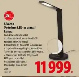 Lidl Livarno Prémium LED-es asztali lámpa ajánlat