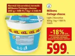 Lidl MILBONA Cottage cheese ajánlat