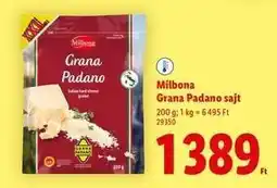 Lidl MILBONA Grana padano sajt ajánlat