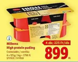 Lidl MILBONA High Protein puding ajánlat