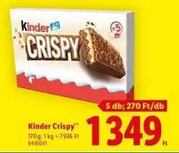 Lidl Kinder Crispy ajánlat