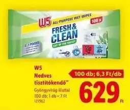 Lidl W5 Nedves tisztítókendő ajánlat