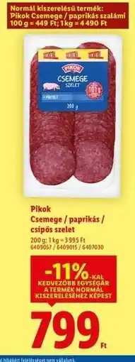 Lidl PIKOK Csemege / paprikás / csípős szelet ajánlat