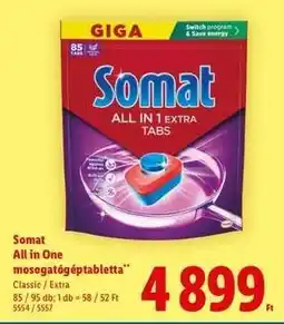 Lidl Somat All in One mosogatógéptabletta ajánlat