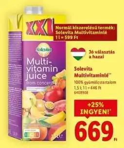 Lidl SOLEVITA Multivitaminlé ajánlat