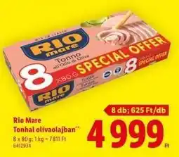 Lidl RIO MARE Tonhal olívaolajban ajánlat