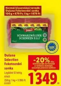 Lidl DULANO SELECTION Feketeerdei sonka ajánlat