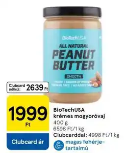 Tesco BioTechUSA krémes mogyoróvaj ajánlat