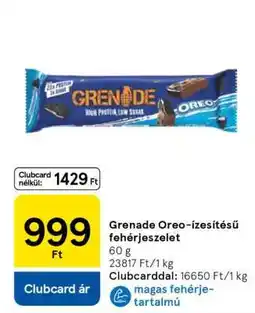 Tesco Grenade Oreo ízesítésű fehérjeszelet ajánlat