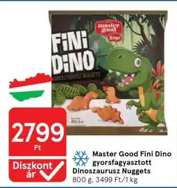 Tesco Master Good Fini Dino gyorsfagyasztott Dinoszaurusz Nuggets ajánlat