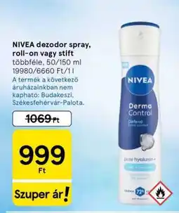 Tesco NIVEA dezodor spray, roll-on vagy stift ajánlat