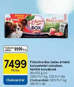 Tesco FitActive Box teljes értékű kutyaeledel ajánlat