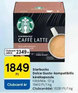 Tesco Starbucks Dolce Gusto Kompatibilis Kávékapszula ajánlat