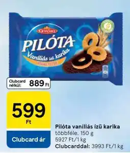 Tesco Pilóta vaníliás ízű karika ajánlat