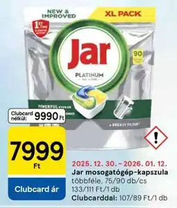 Tesco Jar mosogatógép-kapszula ajánlat