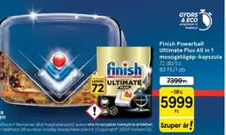 Tesco Finish Powerball Ultimate Plus All in 1 mosogatógép-kapszula ajánlat