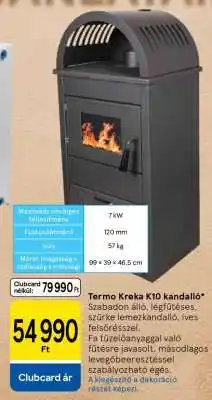 Tesco Termo Kreka K10 kandalló ajánlat