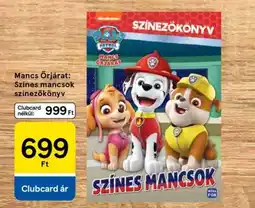 Tesco Mancs Őrjárat: Színes mancsk színezőkönyv ajánlat
