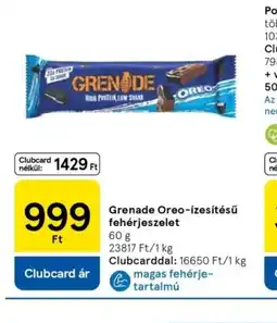 Tesco GRENADE Oreo fehérjeszelet ajánlat