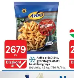 Tesco Aviko elősütött hasábburgonya ajánlat