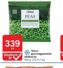 Tesco Tesco gyorsfagyasztott zöldbors ajánlat
