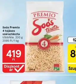 Tesco PREMIO 4 tojásos száraztészta ajánlat