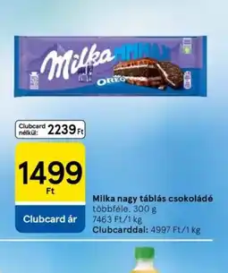 Tesco Milka nagy táblás csokoládé ajánlat