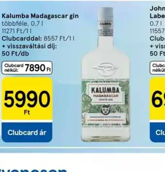 Tesco Kalumba Madagascar gin ajánlat