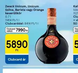 Tesco Zwack Unicum keserűlikőr ajánlat