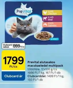 Tesco PreVital macskaeledel multipack ajánlat