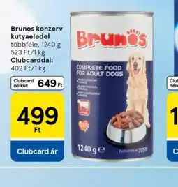 Tesco BRUNOS konzerv kutyaeledel ajánlat