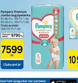 Tesco Pampers Premium Jumbo pelenka ajánlat