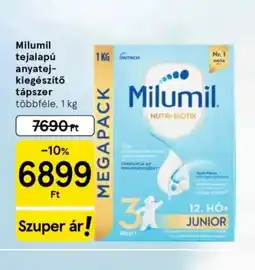 Tesco Milumil tejalapú tápszer ajánlat