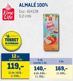 Metro Fine Life Almalé 100% ajánlat