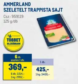 Metro Ammerland Szeletelt trappista sajt ajánlat