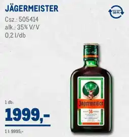 Metro Jägermeister ajánlat