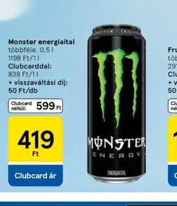 Tesco Monster energiaital ajánlat