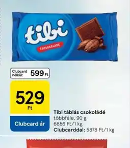 Tesco Tibi táblás csokoládé ajánlat